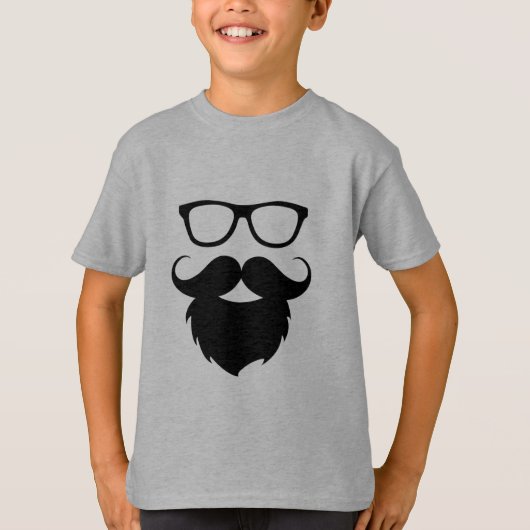 大人になったおもしろひげ男 Tシャツ (正面)
