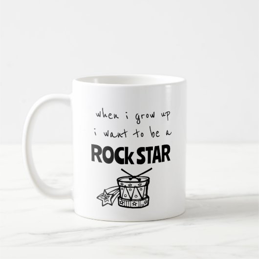 大人になったらロックスターのコーヒーマグ コーヒーマグカップ (左)
