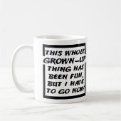 大人になったら行かなきゃ Funny Mug コーヒーマグカップ (左)
