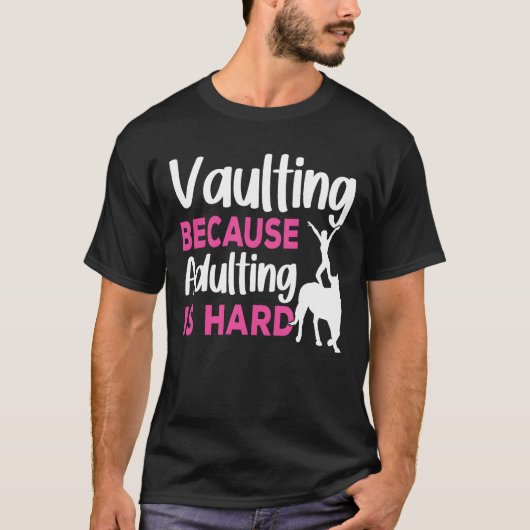 大人になるのが大変だからといって馬の跳躍をするバールターの跳躍 Tシャツ (正面)