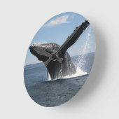 大人にザトウクジラの破ること ラウンド壁時計 (傾斜)