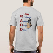 大人に日付を記入している娘に対する無作法者 Tシャツ (裏面)