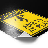 大人に注意遊 フォトプリント            (角)