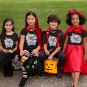 大人のいとこのクルーレトロ幽霊ハロウィンマッチング Tシャツ