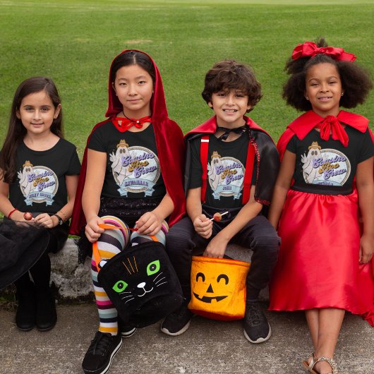 大人のいとこのクルーレトロ幽霊ハロウィンマッチング Tシャツ