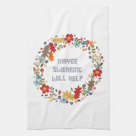 大人のおもしろいユーモア感謝不敬なホリデイ キッチンタオル