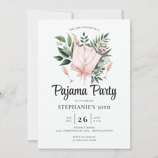 大人のそりパーティー野花30歳の誕生日 招待状 (正面)