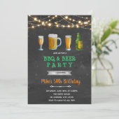 大人のためのビールとバーベキュー パーティーへの招待 招待状 (スタンド正面)