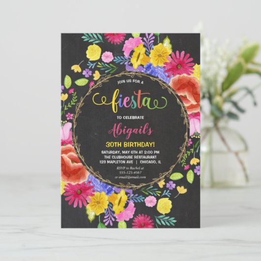 大人のためのフェスタ誕生日の招待 招待状 (スタンド正面)