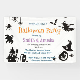 大人のためのモダンなハロウィンパーティーバナー - エレガント 横断幕