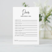 大人のためのモダンな誕生日パーティーゲームのカード 招待状 (スタンド正面)