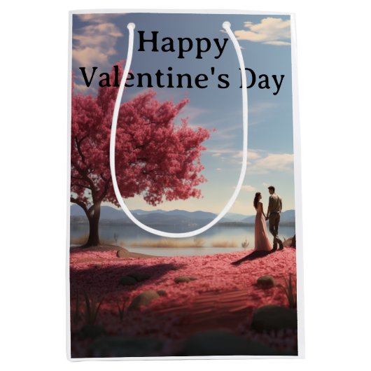 大人のためのロマンチックなバレンタインデー1 ミディアムペーパーバッグ (正面)