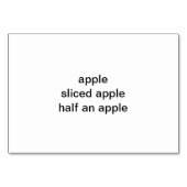 大人のための半分の読リンゴのフラッシュカードをスライス テーブルナンバー (裏面)