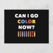 大人のための着色の本デザイン私は色No行くことができる ポストカード (正面)