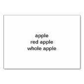 大人のための赤い読全体のリンゴのフラッシュカード テーブルナンバー (裏面)