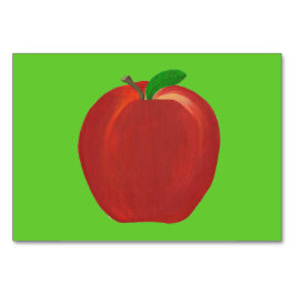 大人のための赤い読全体のリンゴのフラッシュカード テーブルナンバー