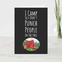 大人のための面白いキャンプカード キャンプファイヤー 山岳