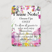 大人のみ🌻💗🌹メドウ開花コレクションカード 名刺 (正面)