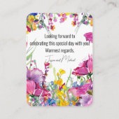 大人のみ🌻💗🌹メドウ開花コレクションカード 名刺 (裏面)