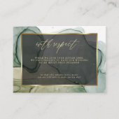 大人のみリクエス自然ググリーンリキッド抽象芸術 エンクロージャーカード (正面)