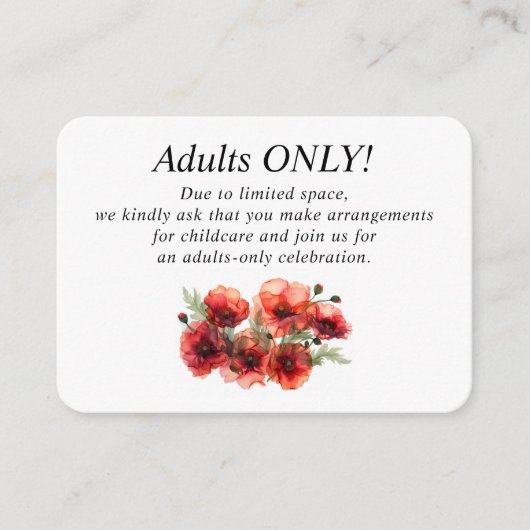 大人のみ結婚の緋色の花弁セレナーデ エンクロージャーカード (正面)