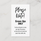 大人のみ💍 ミニマル エレガント エンクロージャーカード (正面)