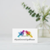 大人のみLGBTQ+レインボーロブバード エンクロージャーカード (スタンド正面)