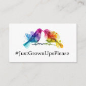 大人のみLGBTQ+レインボーロブバード エンクロージャーカード (正面)