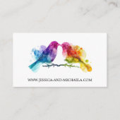 大人のみLGBTQ+レインボーロブバード エンクロージャーカード (裏面)