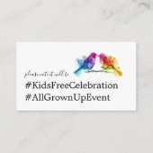 大人のみLGBTQ+レインボーロブバード エンクロージャーカード (正面)