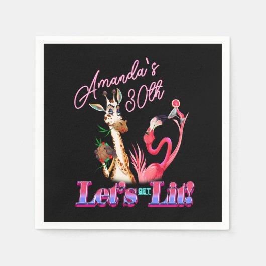 大人のカクテルを誕生日 スタンダードカクテルナプキン (正面)