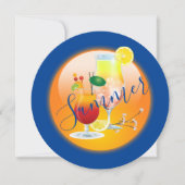 大人のカクテル夏の熱帯ハワイパーティー 招待状 (正面)