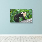 大人のカプチ運ンモンキーのベビー キャンバスプリント (インサイチュ (ウッドフロア))