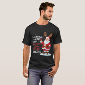 🎅大人のクリスマスの飲み友サンタ+トナカイの名前 Tシャツ (正面フル)