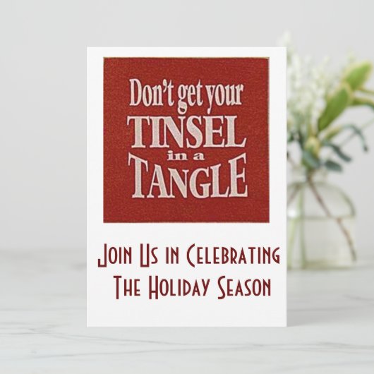 大人のクリスマスパーティの招待状=ユーモアとおもしろい 招待状 (スタンド正面)