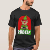 大人のクリスマスRUDELF失礼な小妖精や小人 Tシャツ (正面)