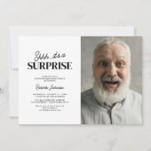 大人のサプライズ誕生日パーティーの写真 招待状 (正面)