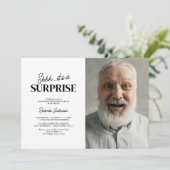 大人のサプライズ誕生日パーティーの写真 招待状 (スタンド正面)