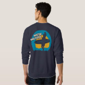 大人のスエットシャツ: 大きい背部ロゴの前部ポケット芸術 スウェットシャツ (裏面フル)