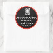 大人のスカウト：人生のためのメリット実在バッジ ラウンドシール (バッグ)