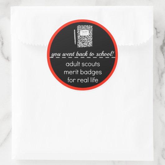 大人のスカウト:人生のためのメリット実在バッジ ラウンドシール (バッグ)