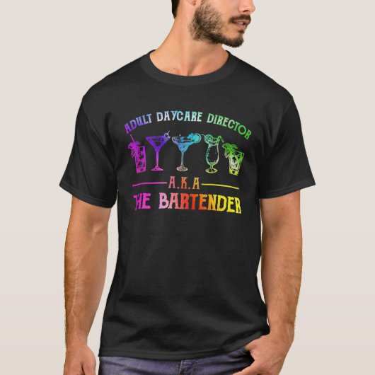 大人のデイケアディレクターアカザバーテンダー Tシャツ (正面)