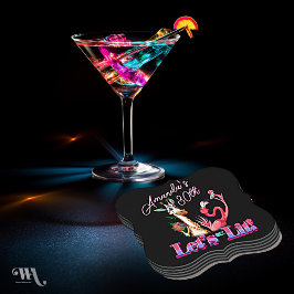 大人のネオンカクテルを誕生日 ペーパーコースター
