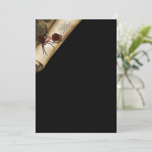 大人のハロウィンのくもスクロール 招待状 (スタンド正面)