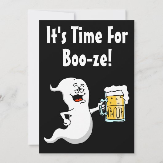 大人のハロウィンパーティーの時間だ、酒を飲もう 招待状 (正面)