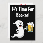 大人のハロウィンパーティーの時間だ、酒を飲もう 招待状 (正面/裏面)