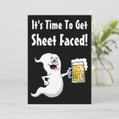 大人のハロウィン　顔を白くする時間　面白い 招待状 (スタンド正面)