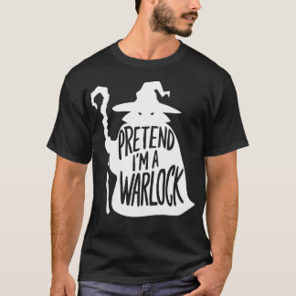 大人のハロウィーンコスチューム私がウォーロックのフリ Tシャツ