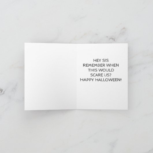 **大人のハロウィーン姉妹ユーモア**お姉さん カード (内部)