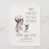 大人のハロウィーン招待状を下りようとしている 招待状 (正面/裏面)